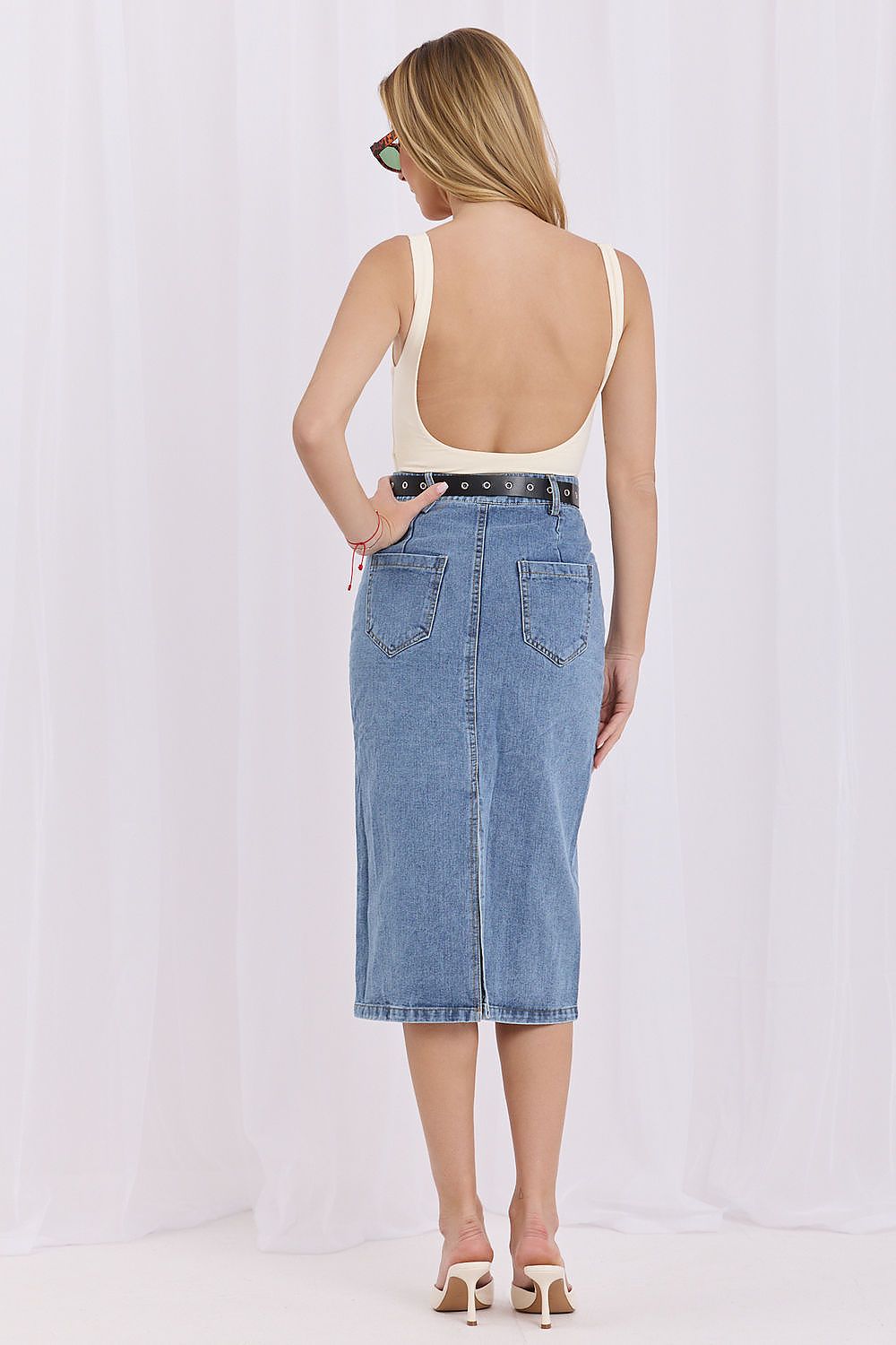  denim skirt model 228027 Factory Price 